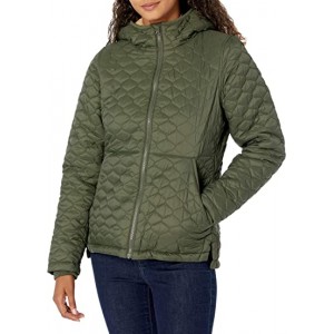 Women's Lightweight Water-Resistant Sherpa-Lined Hooded Puffer
